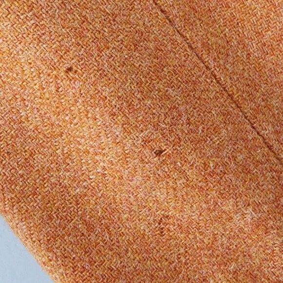 J. Crew Wool Ruffle Blazer | 2P | Orange Lined Jacket, Pockets, Buttons RN77388 - Picture 9 of 11